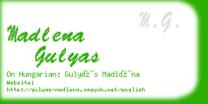 madlena gulyas business card